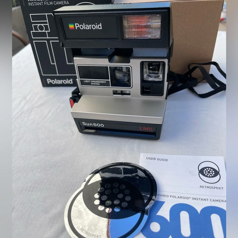 Vintage Polaroid 600 Camera Silver LMS Instant Film Camera